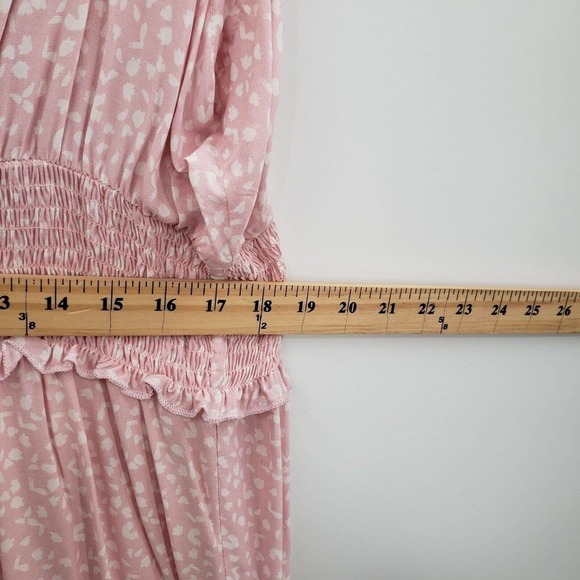 Rue21 animal print dress womens plus size 3x off shoulder cinched waist pink - Picture 9 of 14